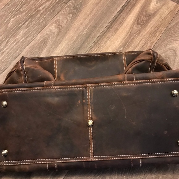 komalc leather duffel
